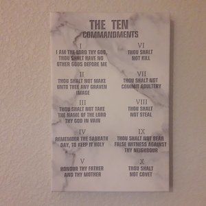 The Ten Commandments Wall Art